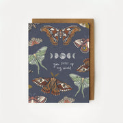 "You Light Up My World" Moons and Moths Card