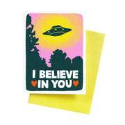 I Believe in You Ufo A2 Single Greeting Card