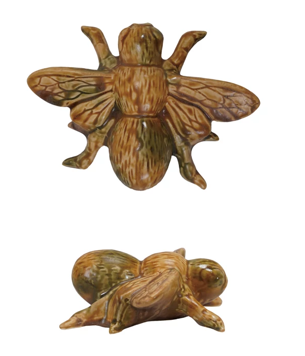 Decorative Stoneware Bee 7.25"l x 2.25"h by Homeportonline