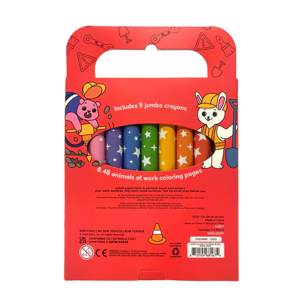 Carry Along! Coloring Book & Crayon Set Work Zone by Homeportonline