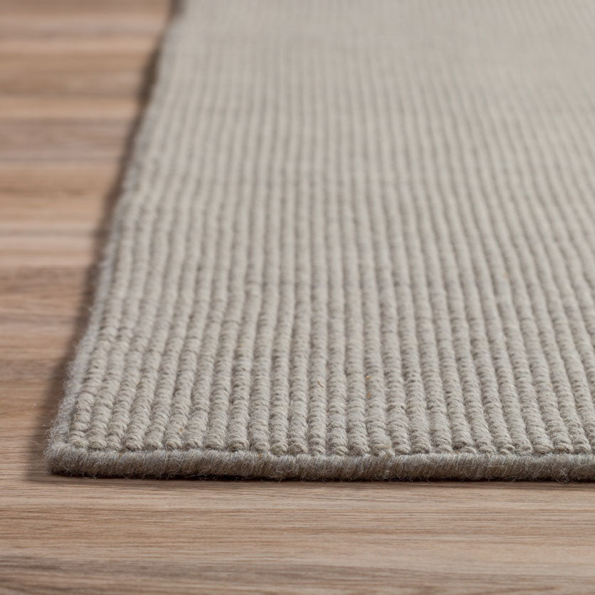 Monaco Popcorn Wool Rug Silver 5' X 7'6" by Homeportonline