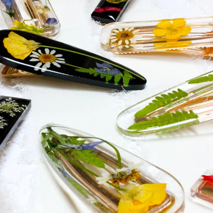 Pressed Flower Hair Clip