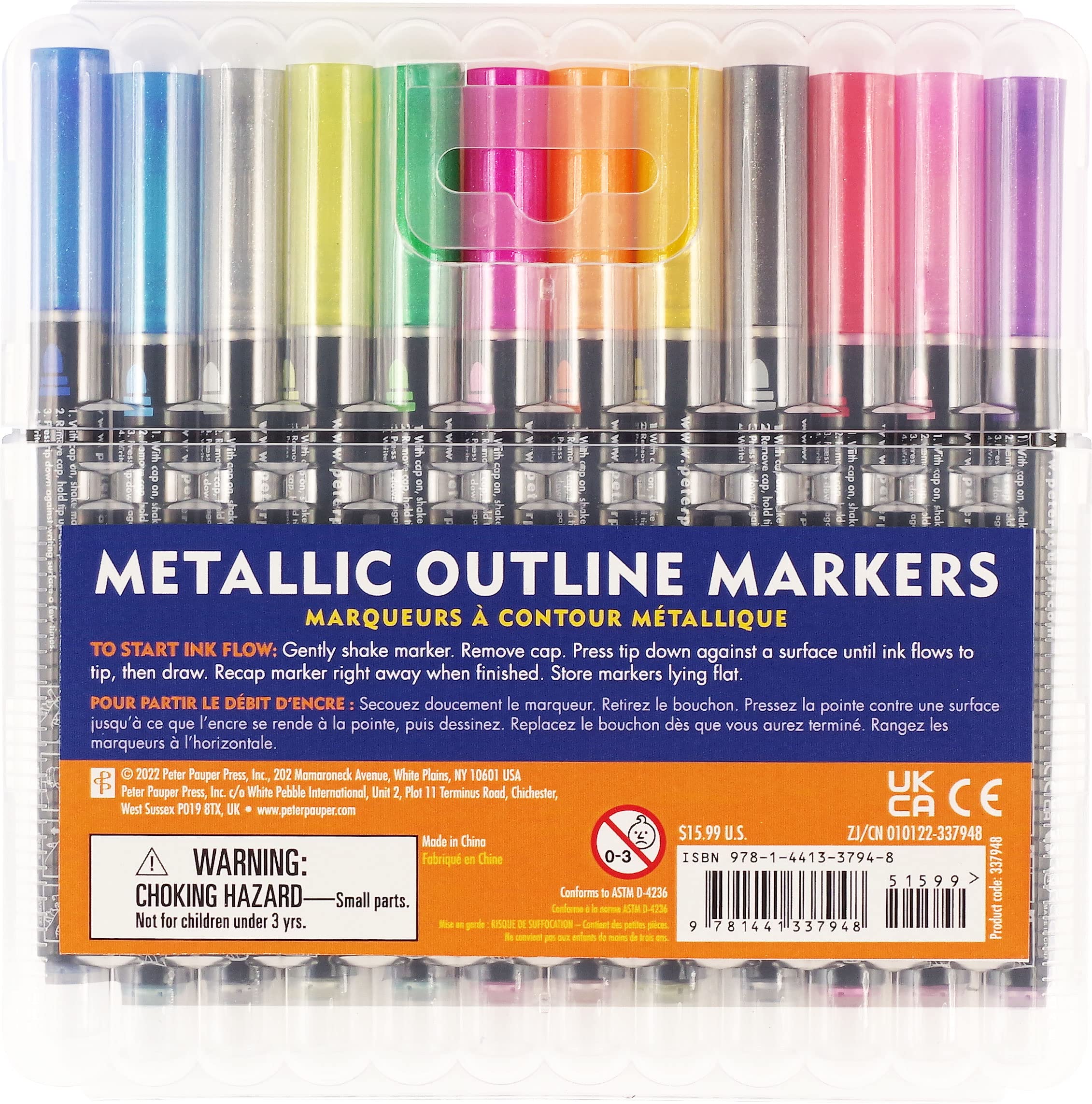 Art Center Markers Metallic Outline 12 Colors by Homeportonline