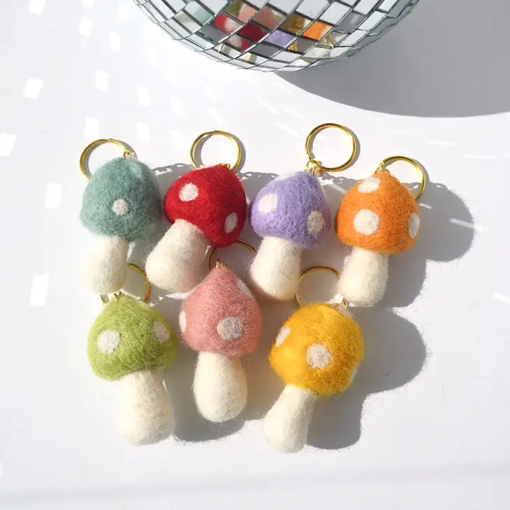 Felt Mushroom Keychain
