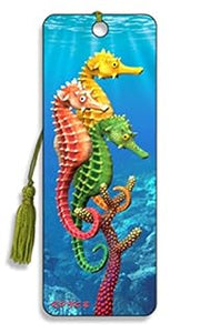 3D Royce Bookmark - Seahorses - by Artgame (Color Changing) (B004ZKKPBK)