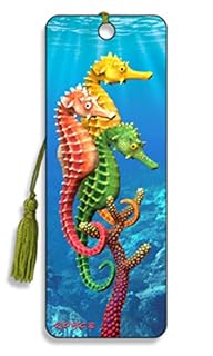 3D Royce Bookmark - Seahorses - by Artgame (Color Changing) (B004ZKKPBK)