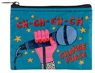 Blue Q Coin Purse ~ Ch-Ch-Ch-Change. Made from 95% recycled material, the ultimate little zipper bag to corral coins, gift cards, ear buds. 3"h x 4"w. (B08VR7SJ6T)