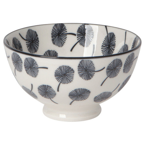 Stamped Pattern Bowl - 4" Gray Dandelion by Homeportonline