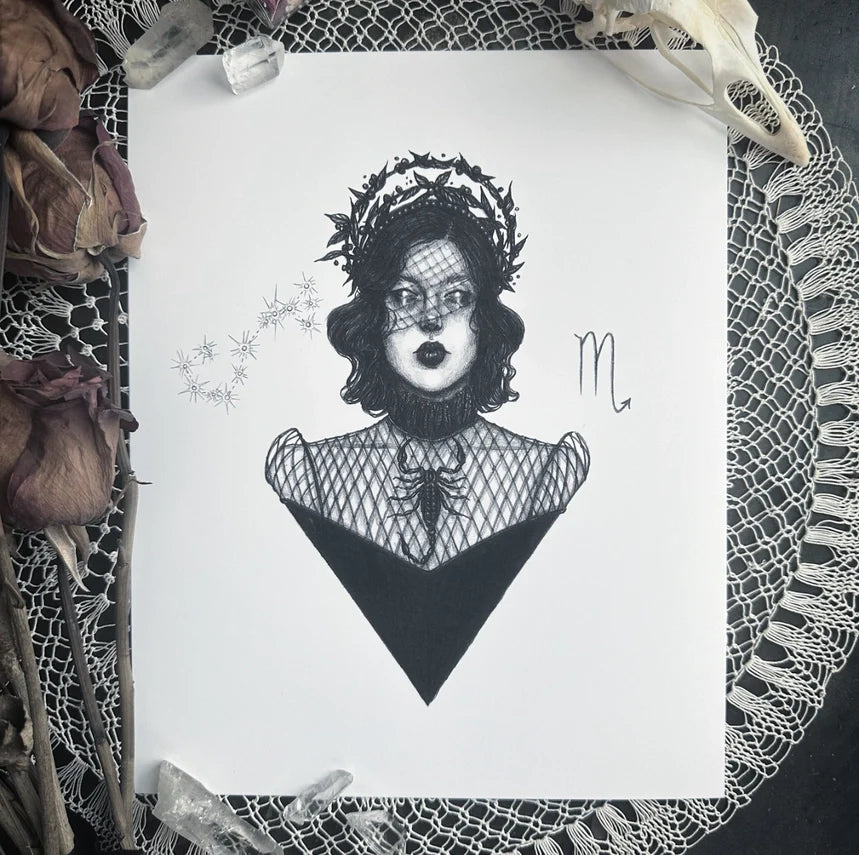Zodiac Goddess Fine Art Print - Astrology