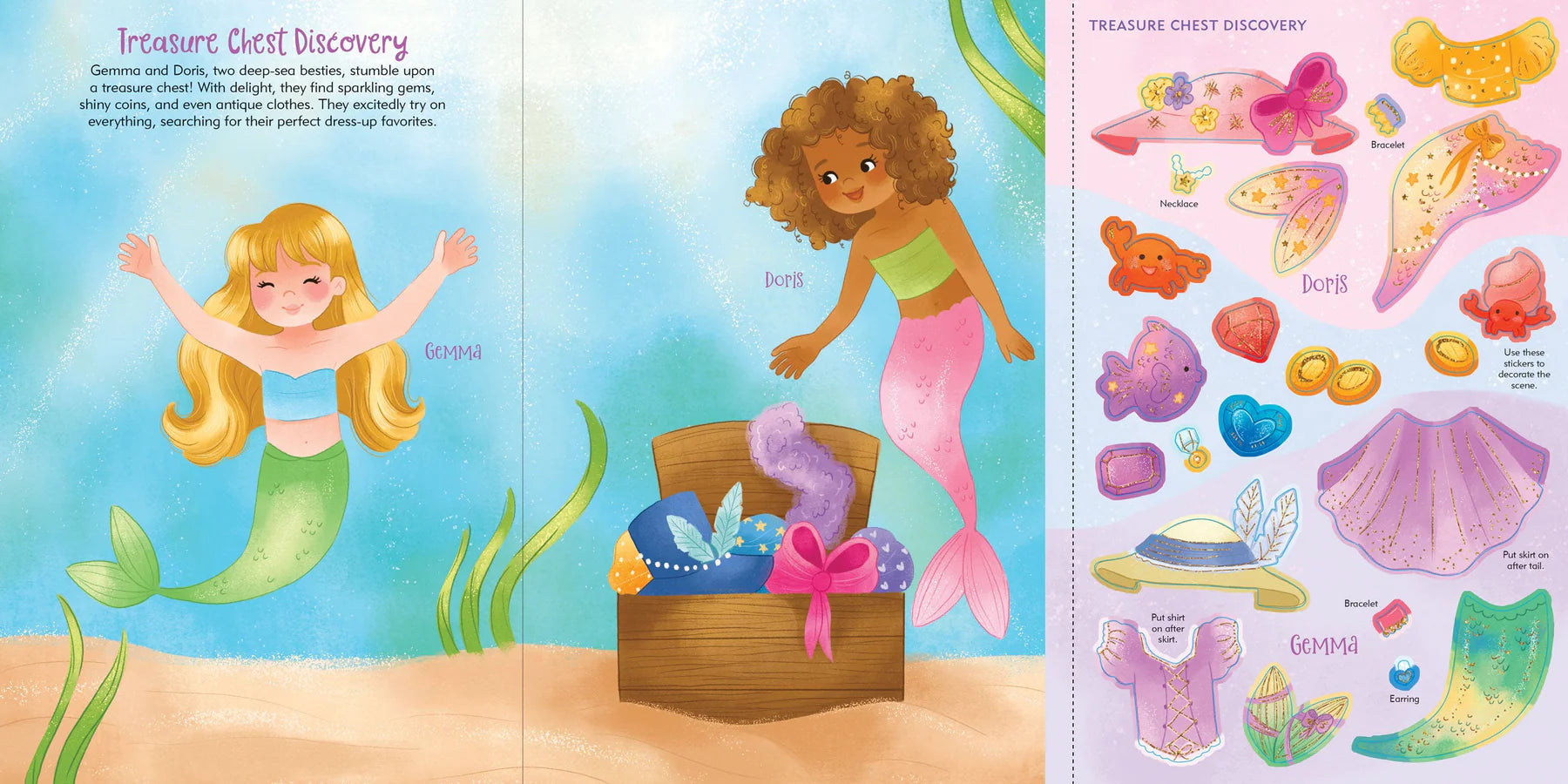 Sticker Doll Dress Up Book Mermaids by Homeportonline