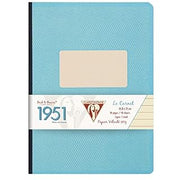 Clairefontaine 'Back to Basics 1951' Clothbound Notebook, 5 3/4" x 8 1/4", 96 Pages, Lined, Turquoise (B00IGB8S4U)