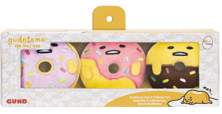 Plush Sanrio Gudetama Donut Collector's Set of 3 by Homeportonline