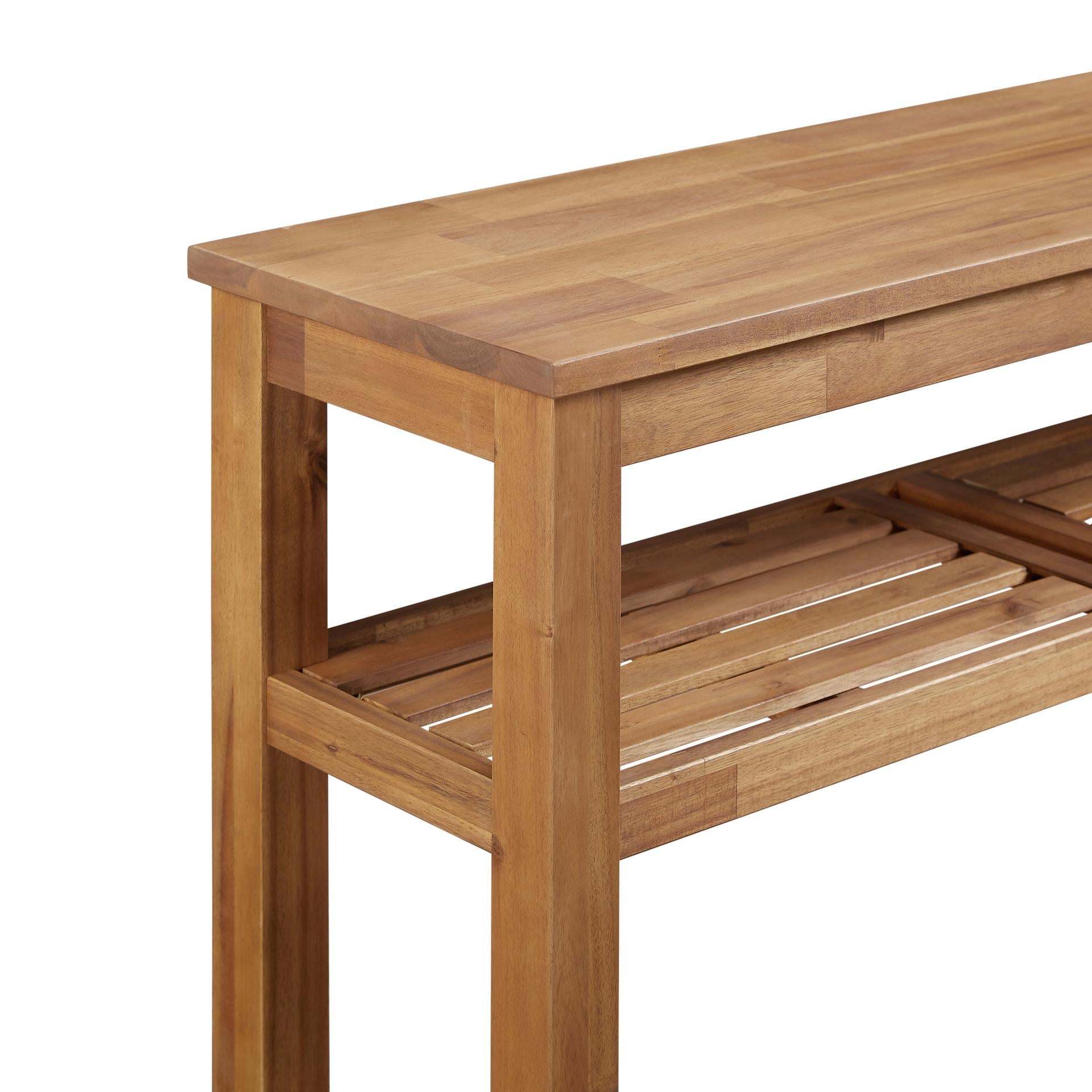 Tiburon Console With Shelf Amber by Homeportonline