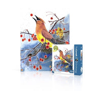 New York Puzzle Company Cedar Waxwing Mini 100 Piece Mini Puzzle