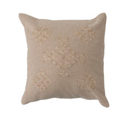 Pillow Cotton Embroidered French Knots Linen 18" Square by Homeportonline