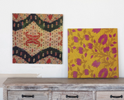 Wall Décor Bengali Rali Quilt Found Cotton & MDF Unique Patterns (Each One Will Vary) by Homeportonline