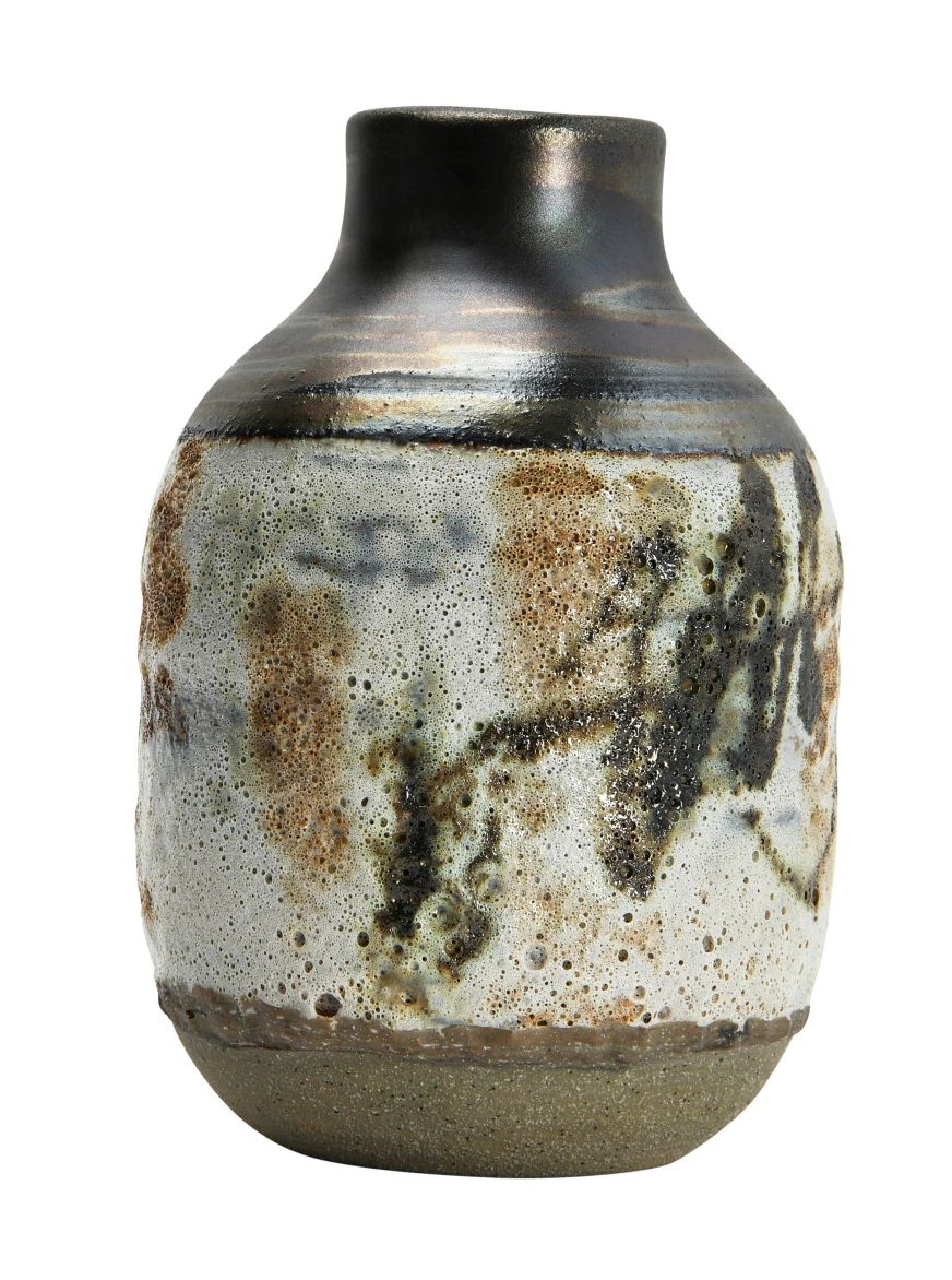 Vase Stoneware Reactive Glaze Multi Color by Homeportonline