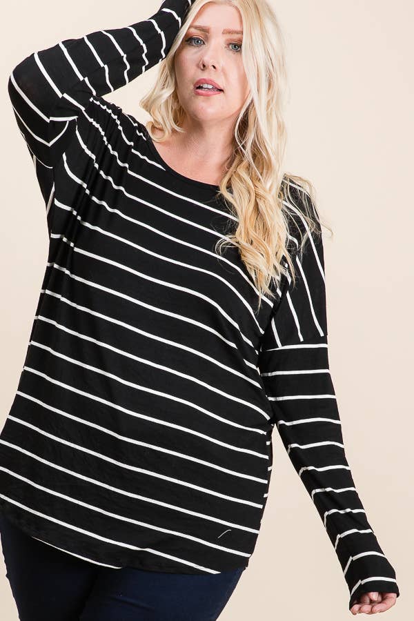 The Moment of the Truth Stripe Top by SidePony Boutique