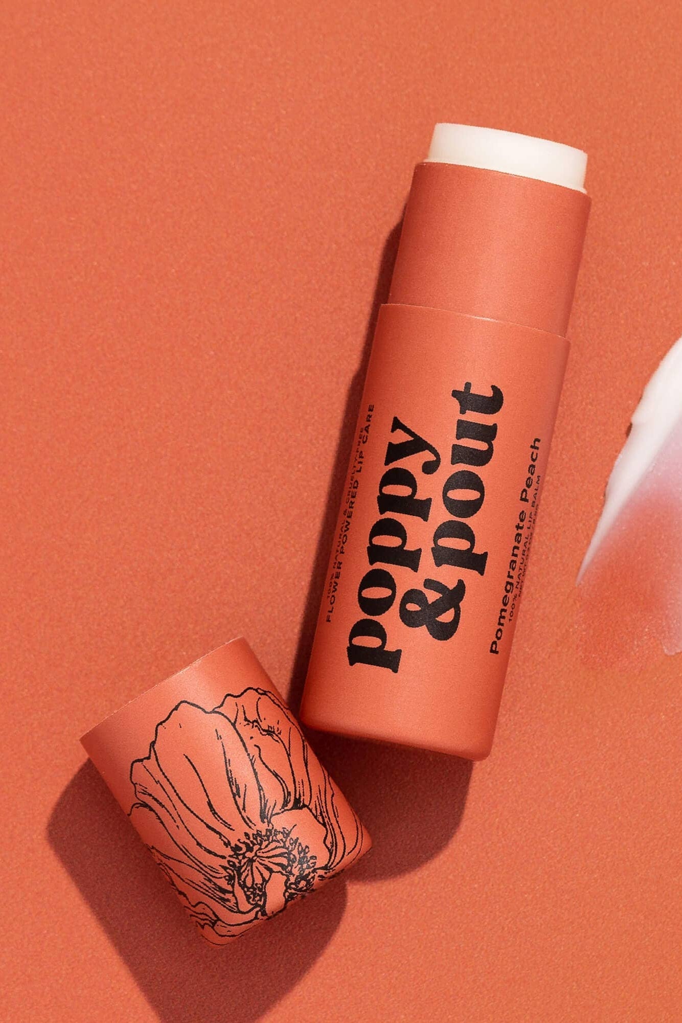 Poppy & Pout Lip Balm, Pomegranate Peach by Dear Lucy