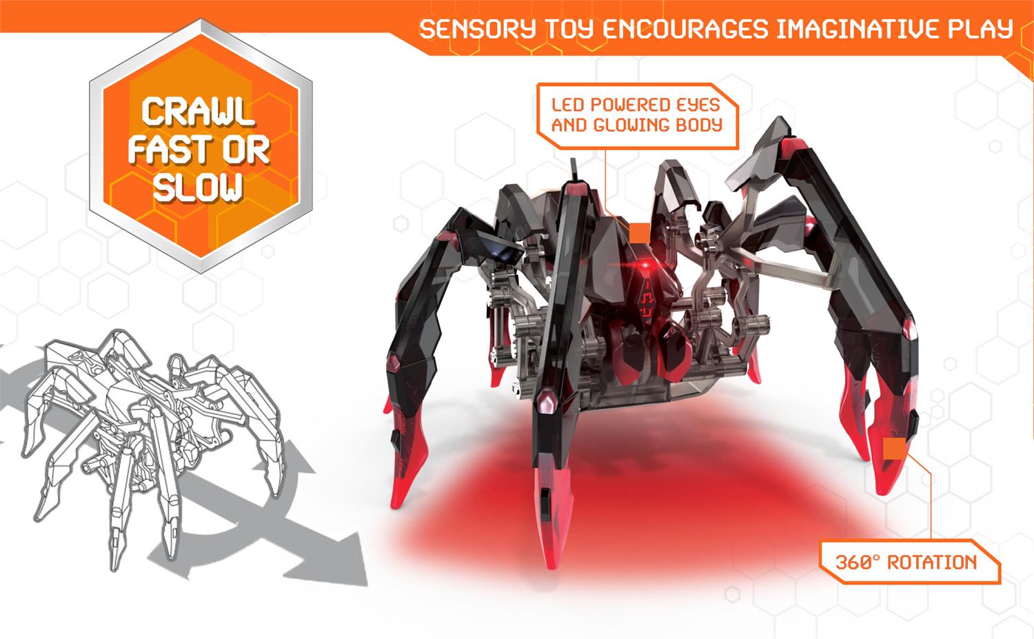 Hex Bots Black Widow Spider Remote Control by Homeportonline