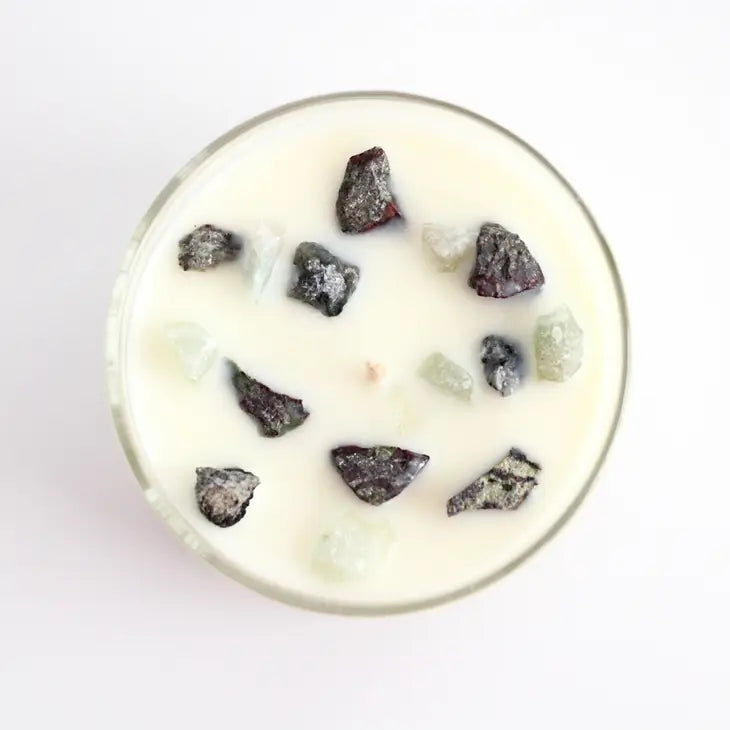 Earth - Zodiac Inspired Crystal + Essential Oil Candle