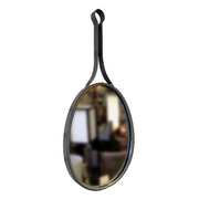 Mirror Grey Metal Oval 21.26in High X 10in Wide Overall by Homeportonline