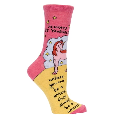 Blue Q Always Be A Unicorn Crew Socks Socks Always Be Yourself Unless You Can Be a Unicorn