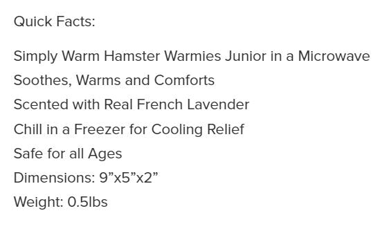 Warmies Junior Hamster by Homeportonline