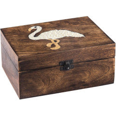Box Wood Inlaid Flamingo Top 3 Sizes Sm 6.99 Md 9.99 Lg 12.99 by Homeportonline