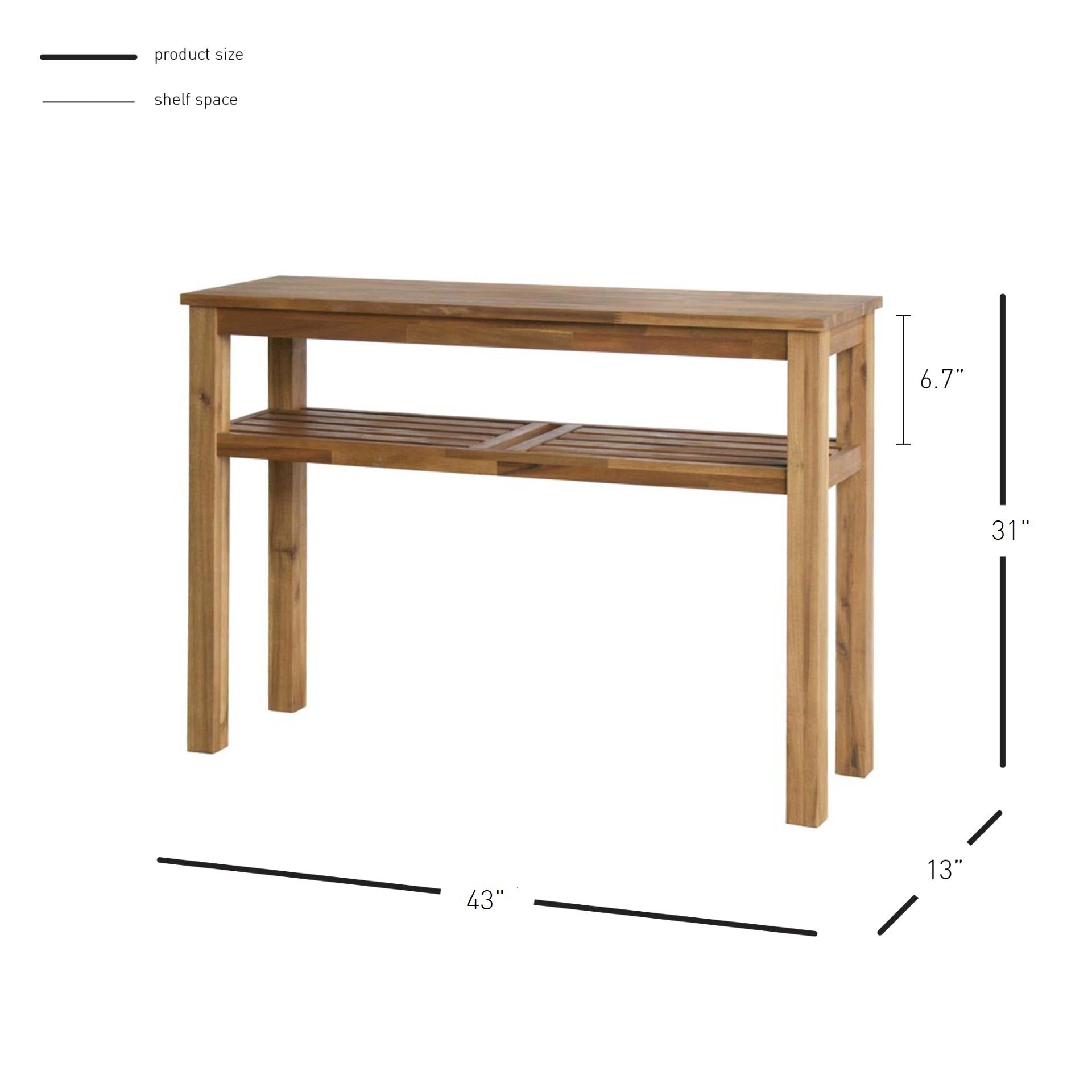 Tiburon Console With Shelf Amber by Homeportonline