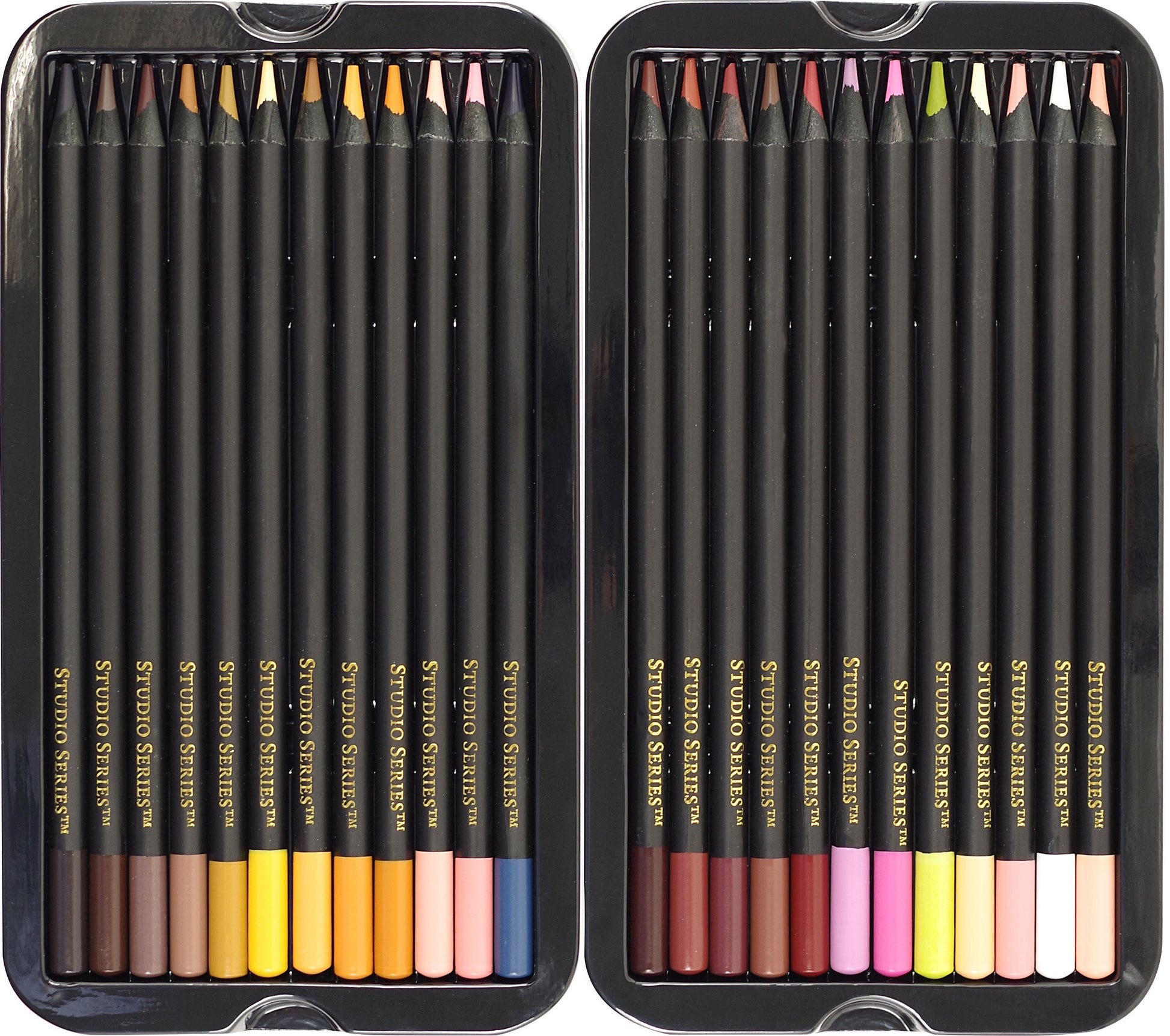 Art Center Colored Pencil Skin Tones Set 24 in Storage Tin by Homeportonline
