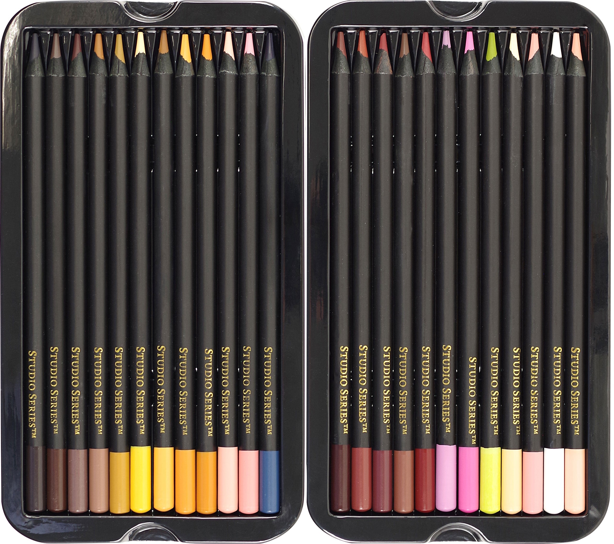 Art Center Colored Pencil Skin Tones Set 24 in Storage Tin by Homeportonline