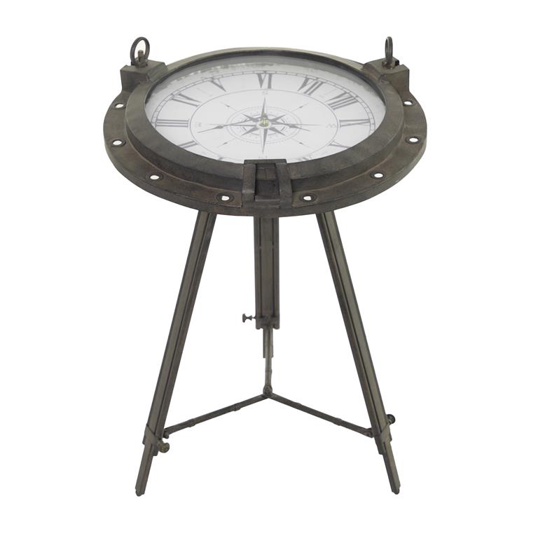 Table Clock Face Top Metal Base 19"d x 24" High by Homeportonline