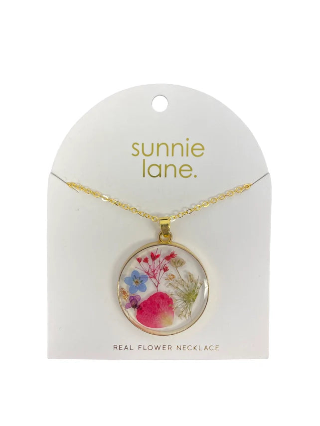 Pressed Flower Necklace - Made with Real Flowers