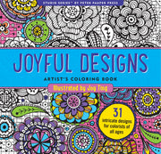 Artist's Adult Coloring Book Joyful Designs by Homeportonline