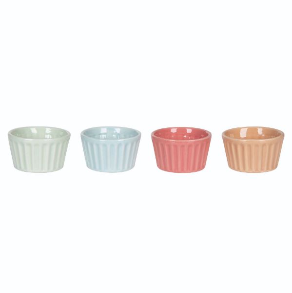 Stoneware Ramekins 4 Assorted Colors (sold Individually) by Homeportonline