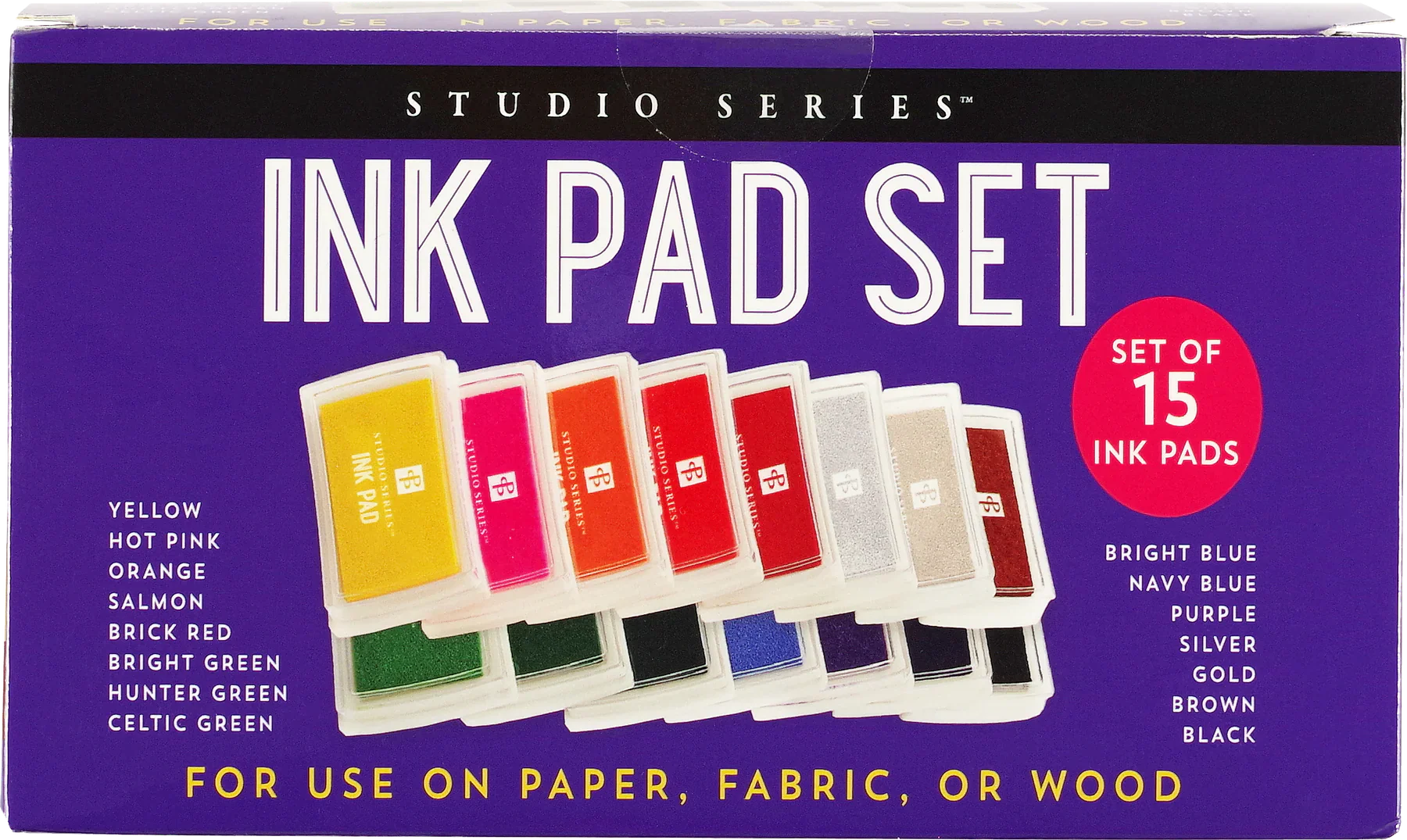 Art Center Ink Pad Set Of Fifteen Colors by Homeportonline