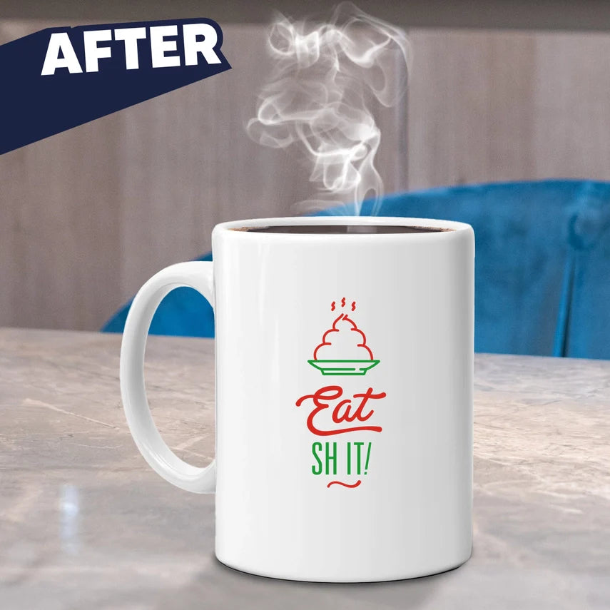 Rude Heat Change Mug - Eat Fresh Italian