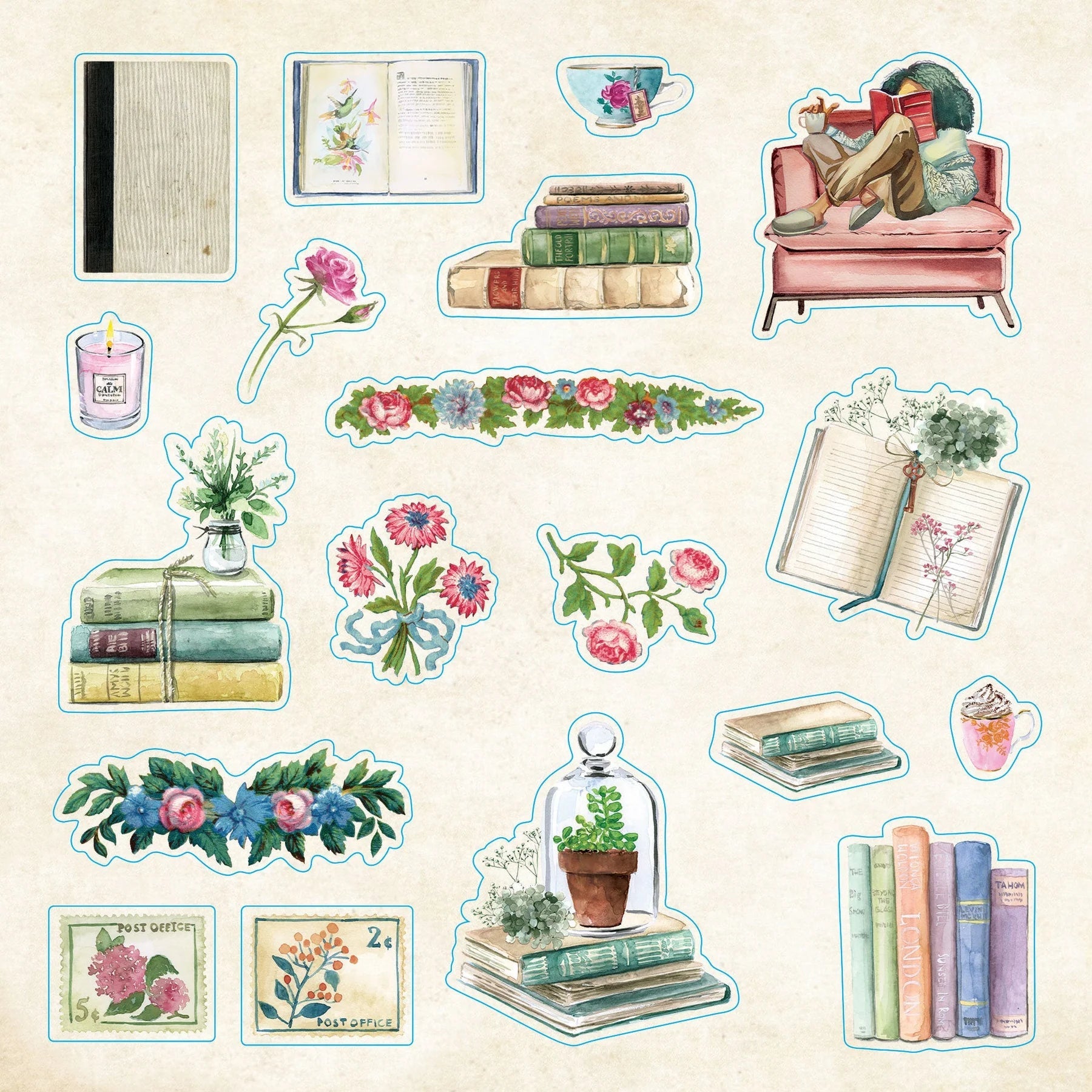 Sticker Book Bibliophilia Ephemera by Homeportonline