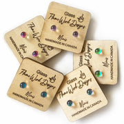 Dichroic Glass Mini Studs 6mm