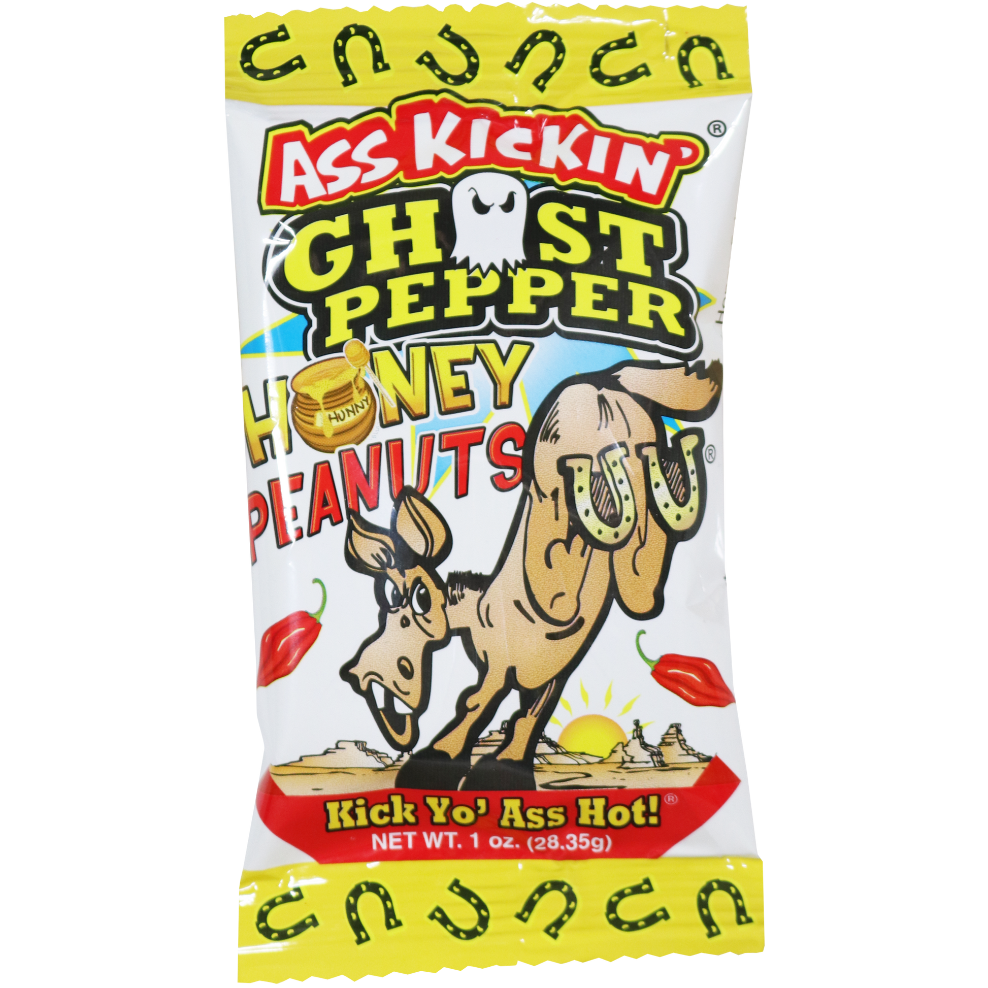 Ass Kickin’ Ghost Pepper Honey Peanuts 1 oz. Bag by Homeportonline