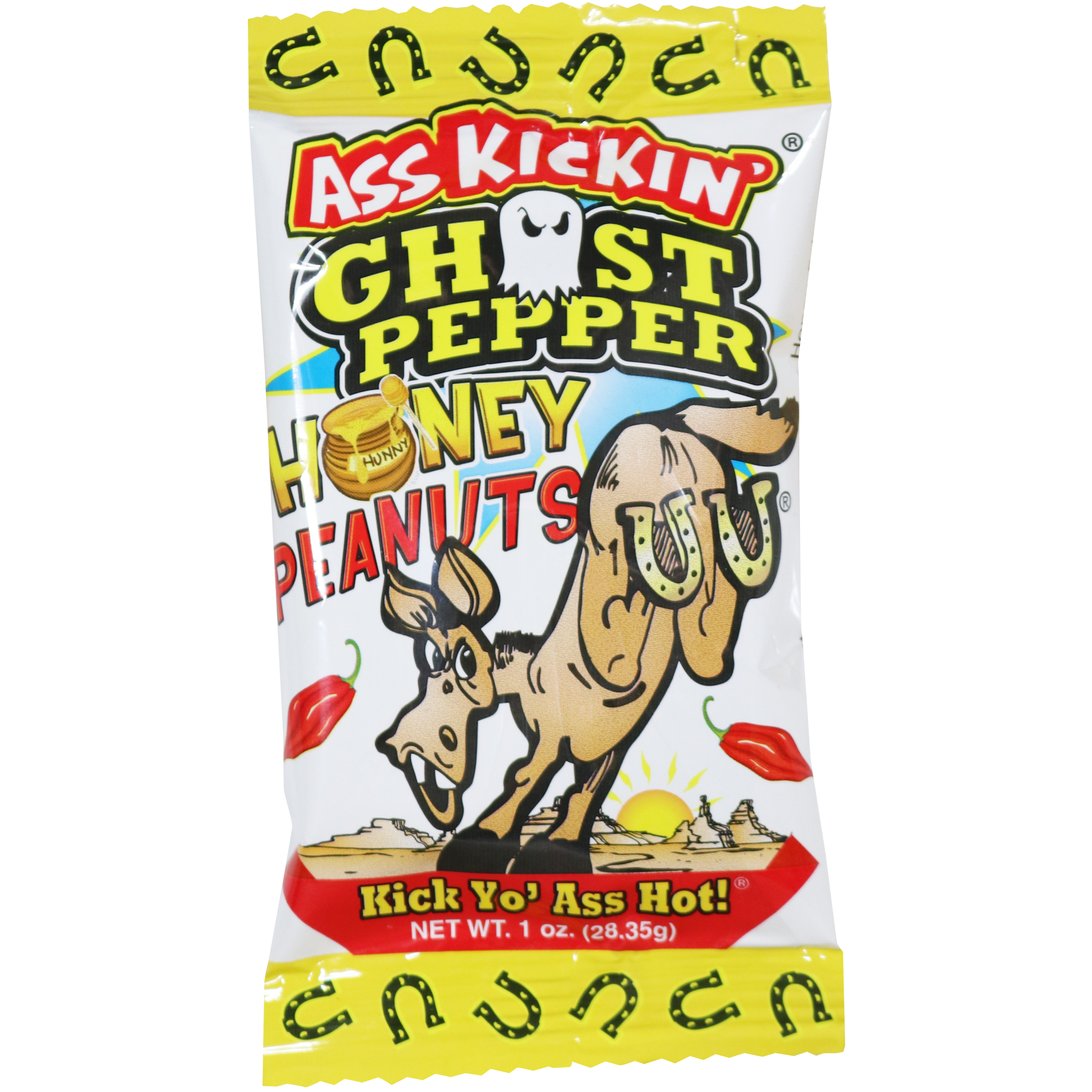 Ass Kickin’ Ghost Pepper Honey Peanuts 1 oz. Bag by Homeportonline
