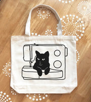 Sewing Cat Tote Bag