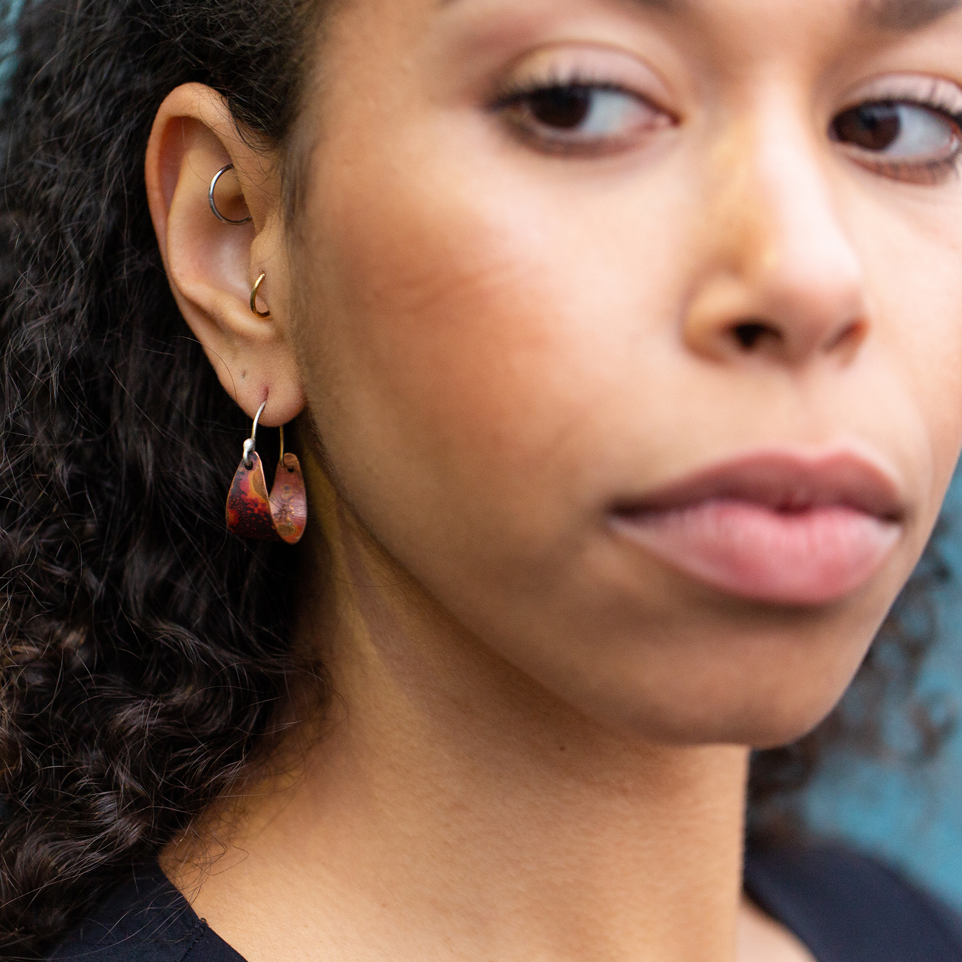 Wide Copper Hoops by jenkahnjewelry