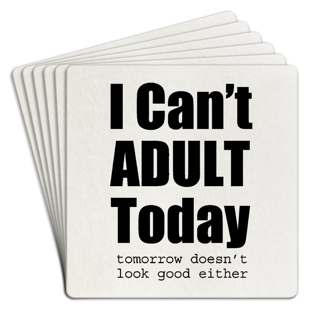 Bar Coaster | I can't adult today by Homeportonline