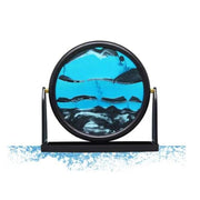 Zen Sands Art - Ocean Blue Round by Homeportonline