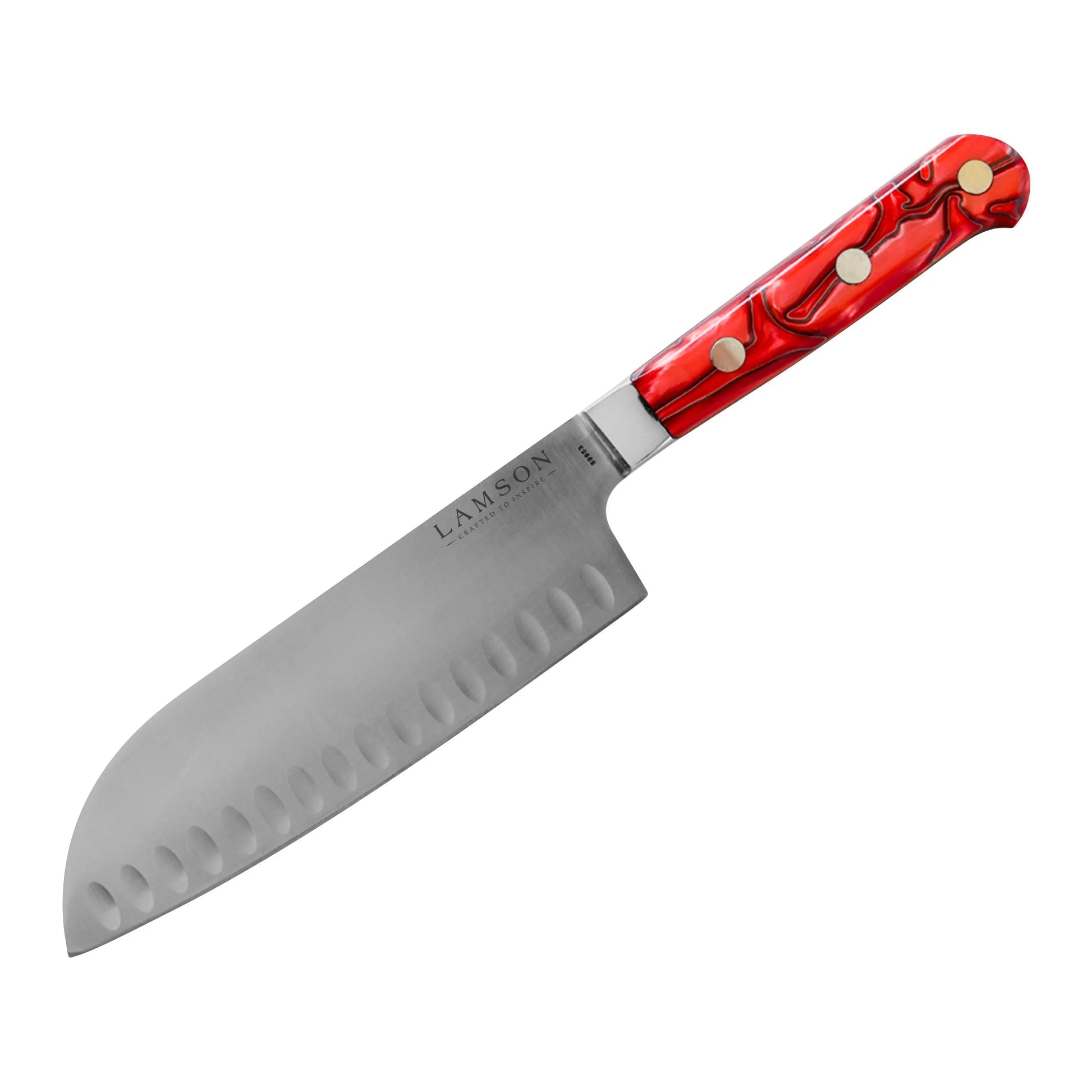 FIRE Forged - 7in Santoku Knife Kullenschliff Edge by Homeportonline