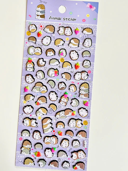 Stickers Puffy Hedgehog by Homeportonline