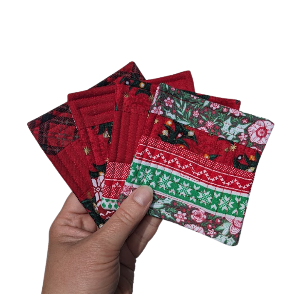 Christmas Patchwork - Quilted Coasters