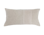Pillow Lumbar Pleated Stripe Linen Blend 12" x 24" by Homeportonline